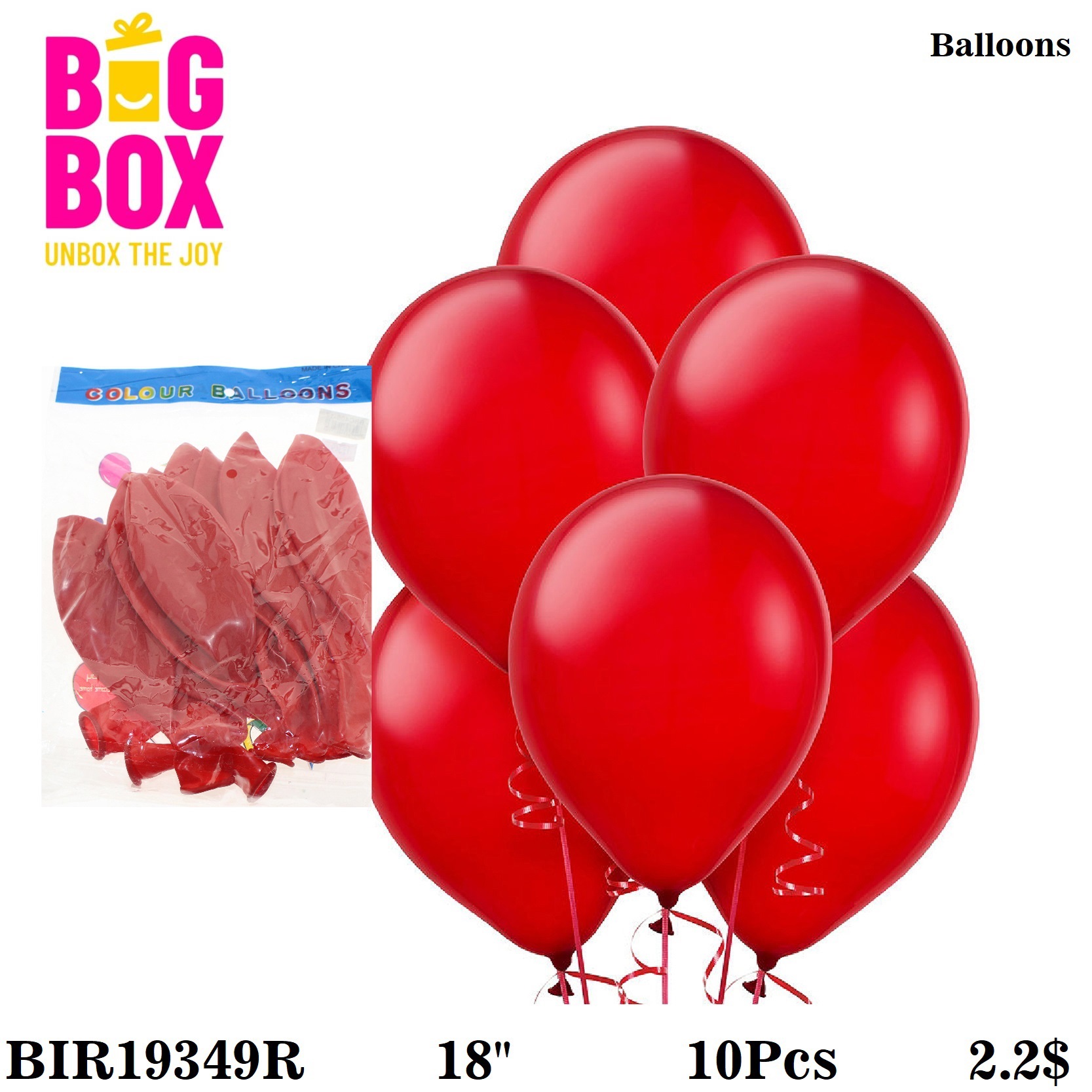 Balloons , Sticks & Inflators BIR19349R