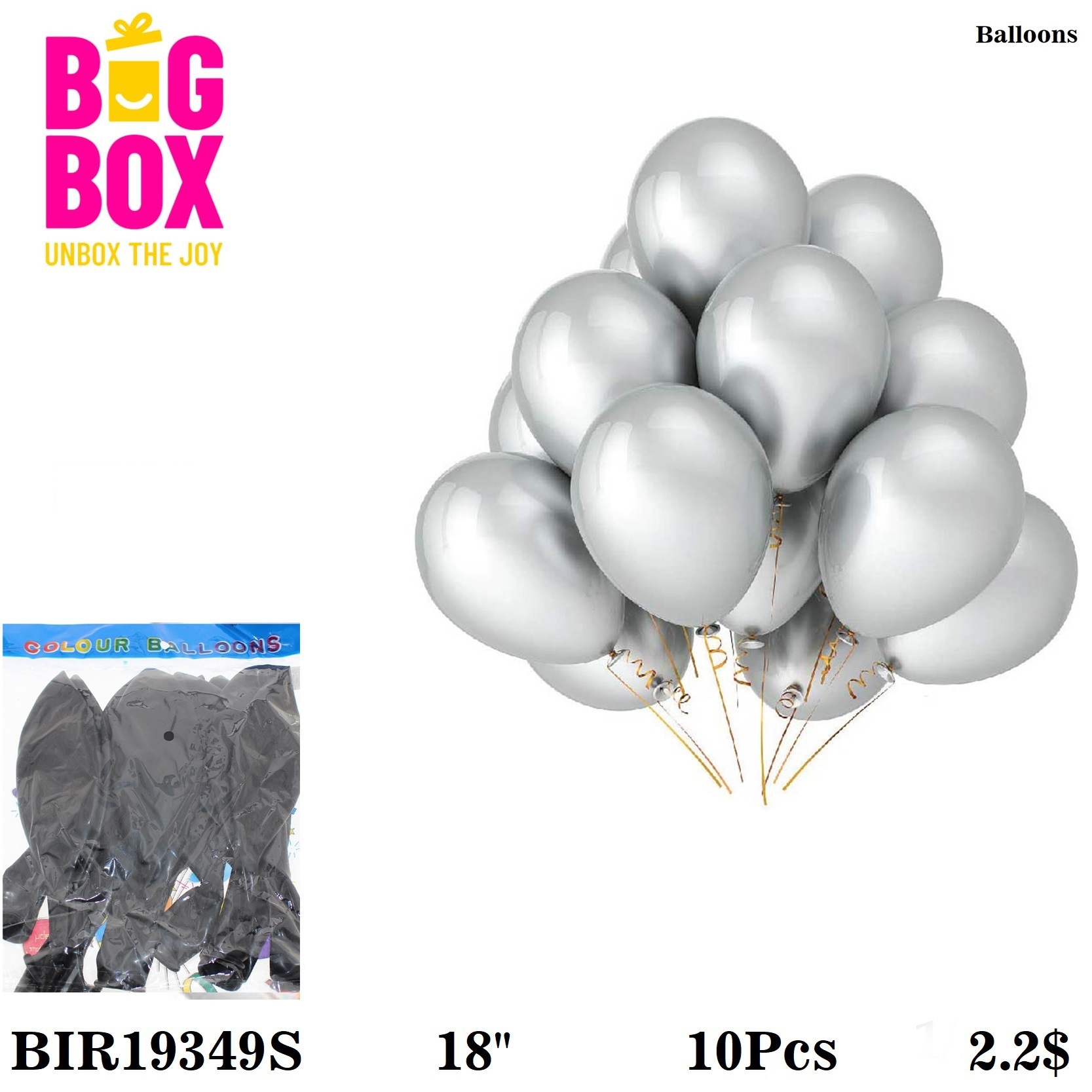Balloons , Sticks & Inflators BIR19349S