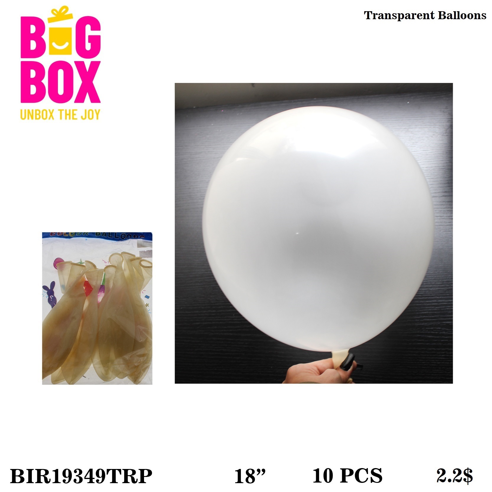 Balloons , Sticks & Inflators BIR19349TRP