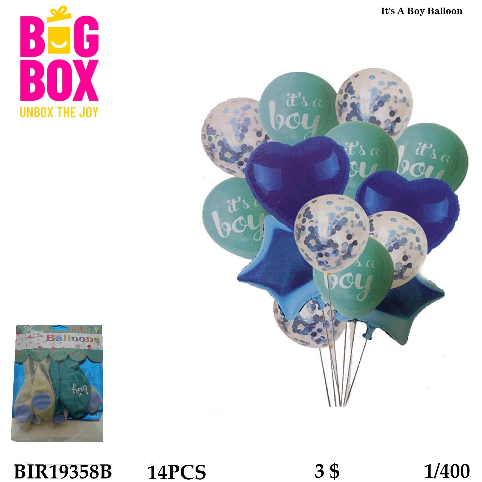 Balloons , Sticks & Inflators BIR19358B