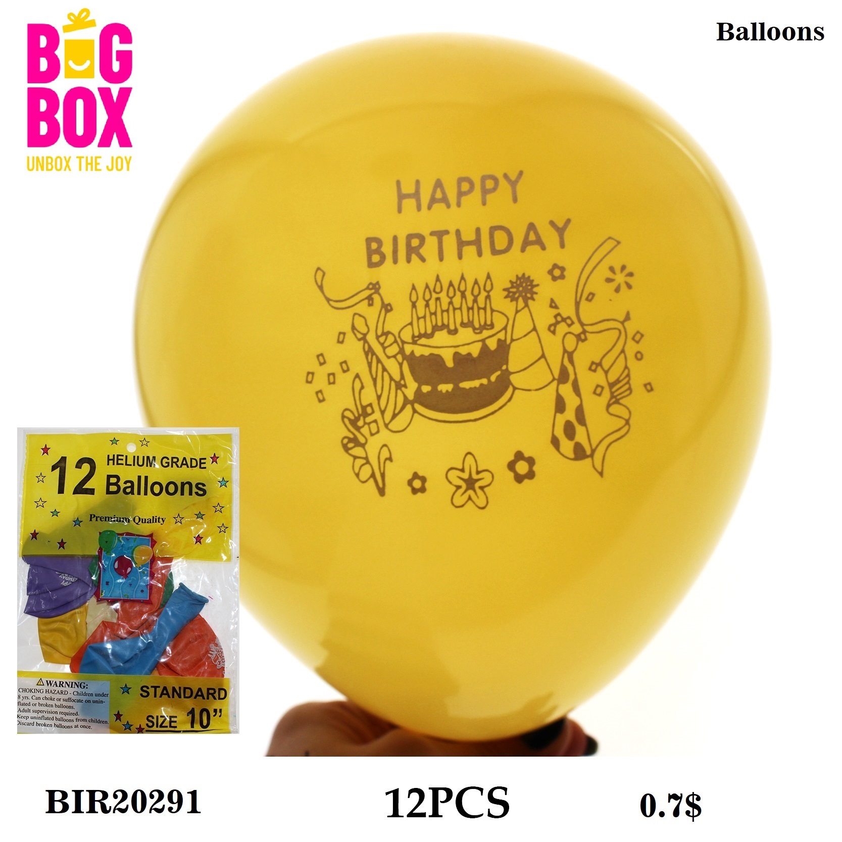 Balloons , Sticks & Inflators BIR20291