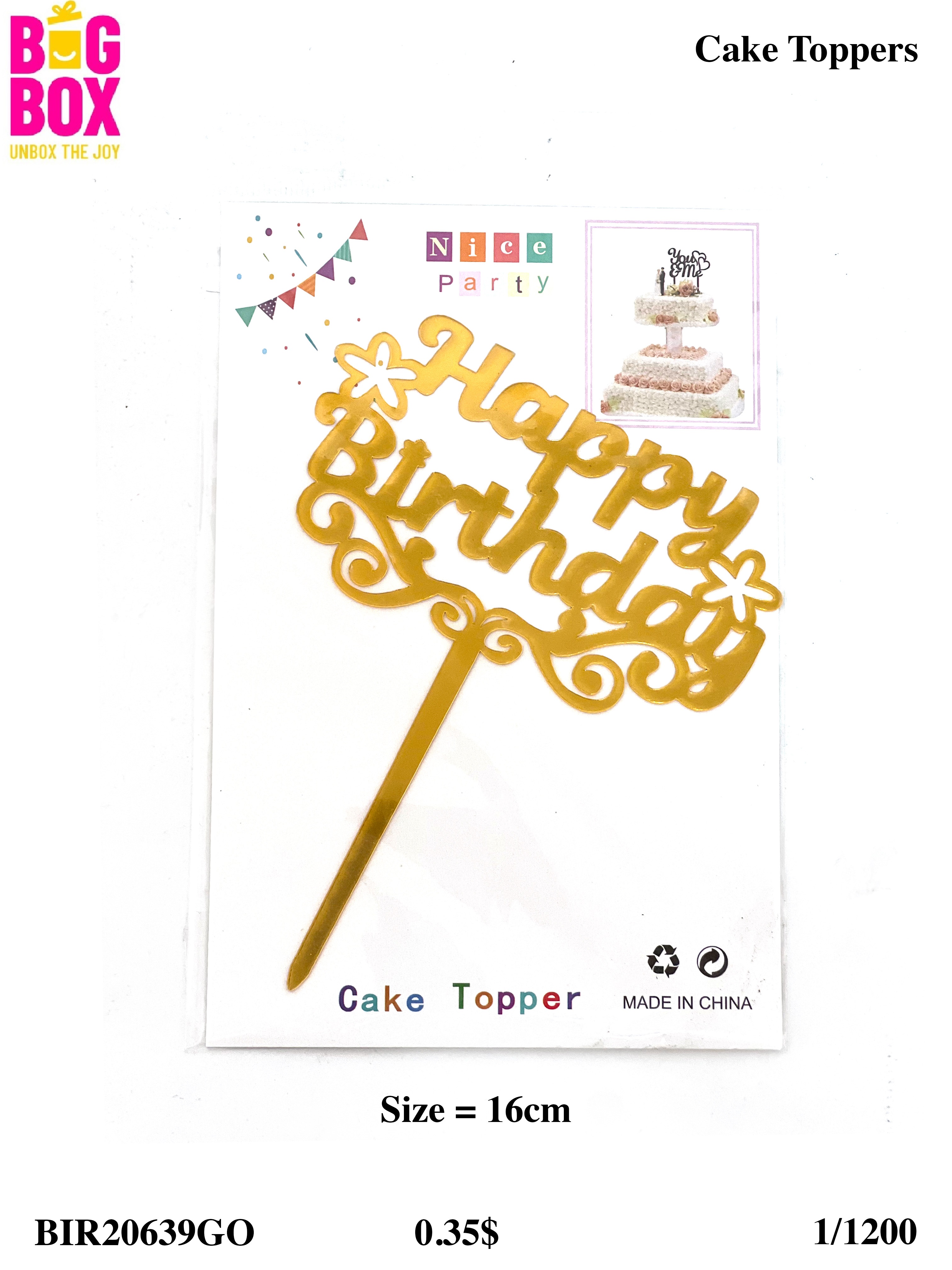 Cake Toppers & Cutters BIR20639GO