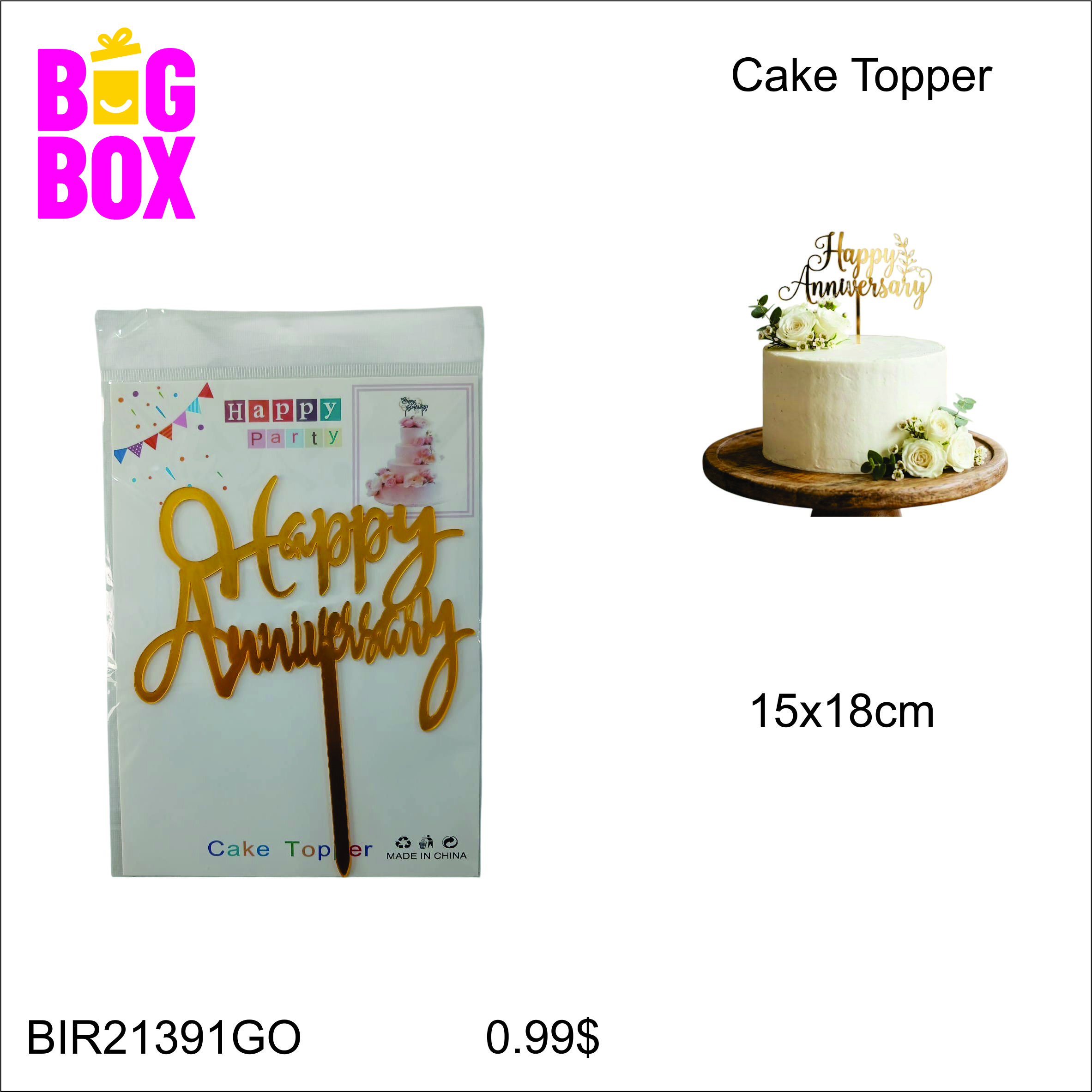Cake Toppers & Cutters BIR21391GO