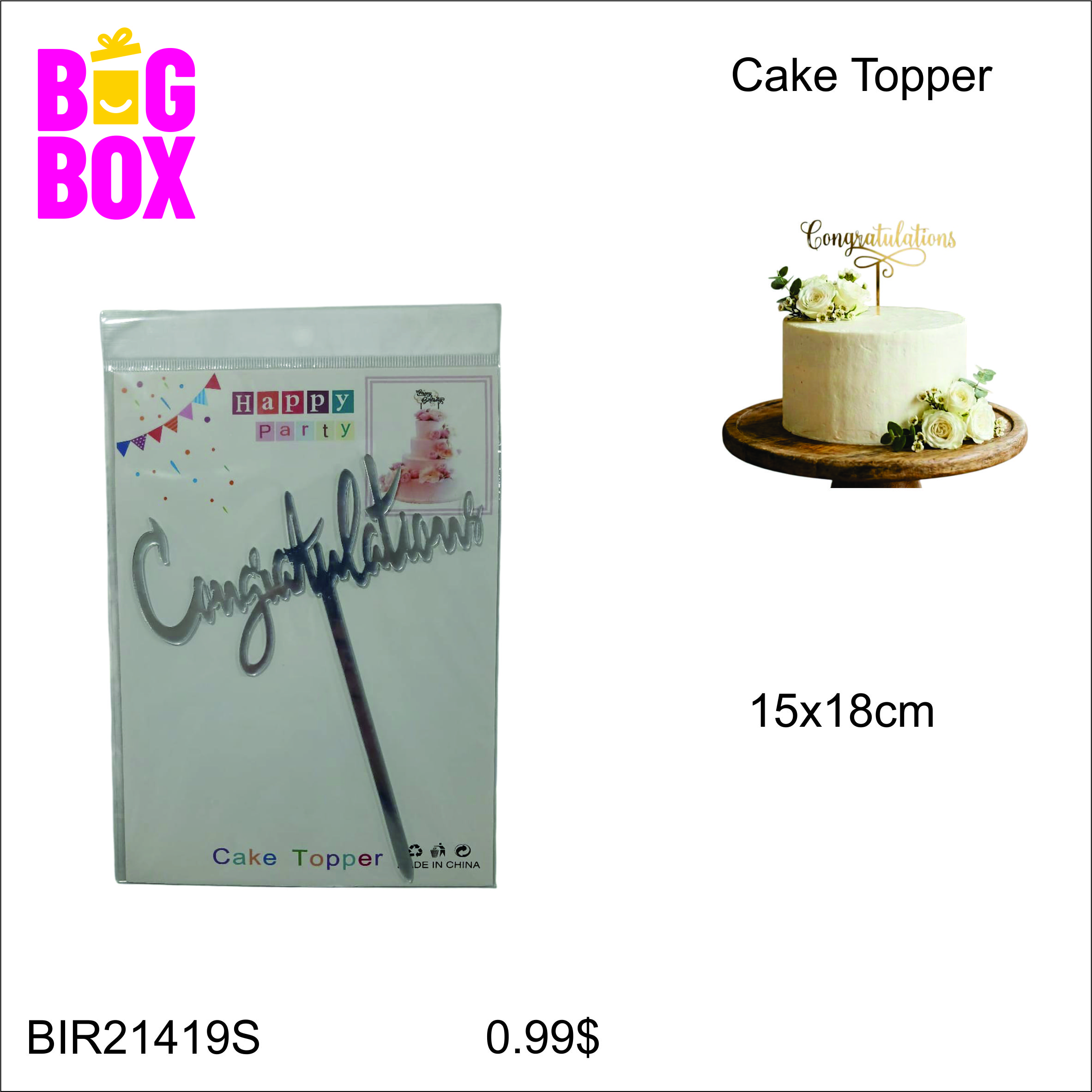 Cake Toppers & Cutters BIR21419S
