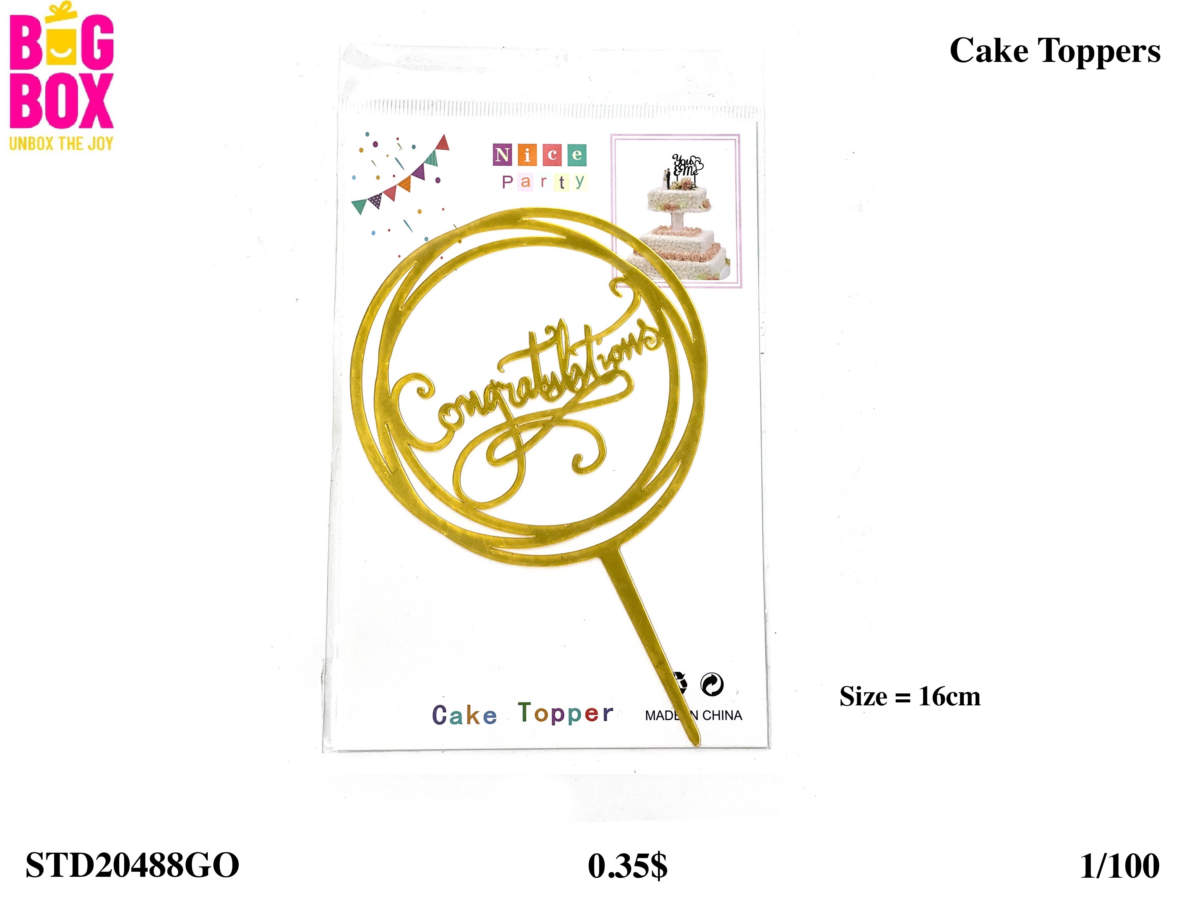 Cake Toppers & Cutters STD20488GO