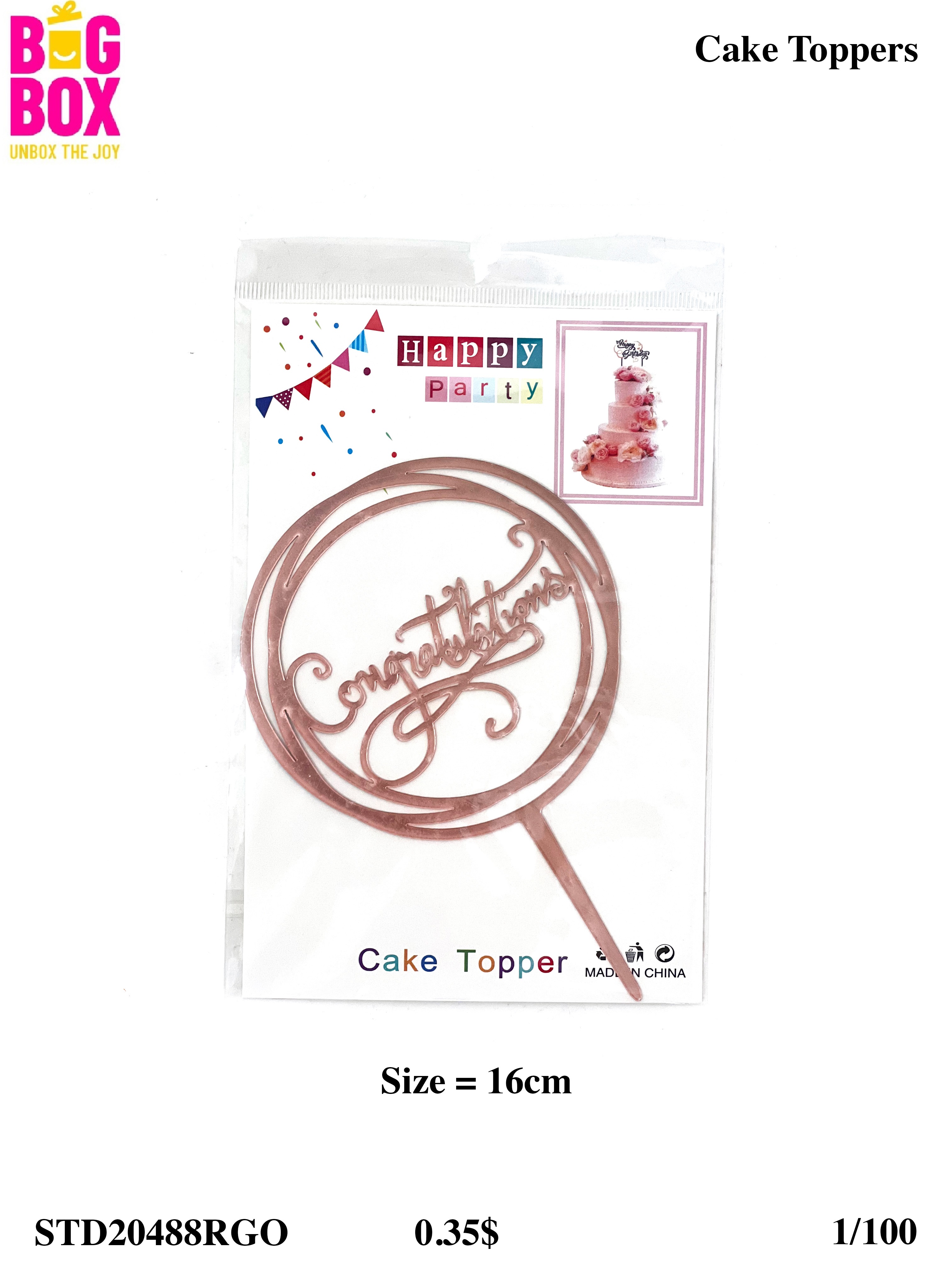 Cake Toppers & Cutters STD20488RGO
