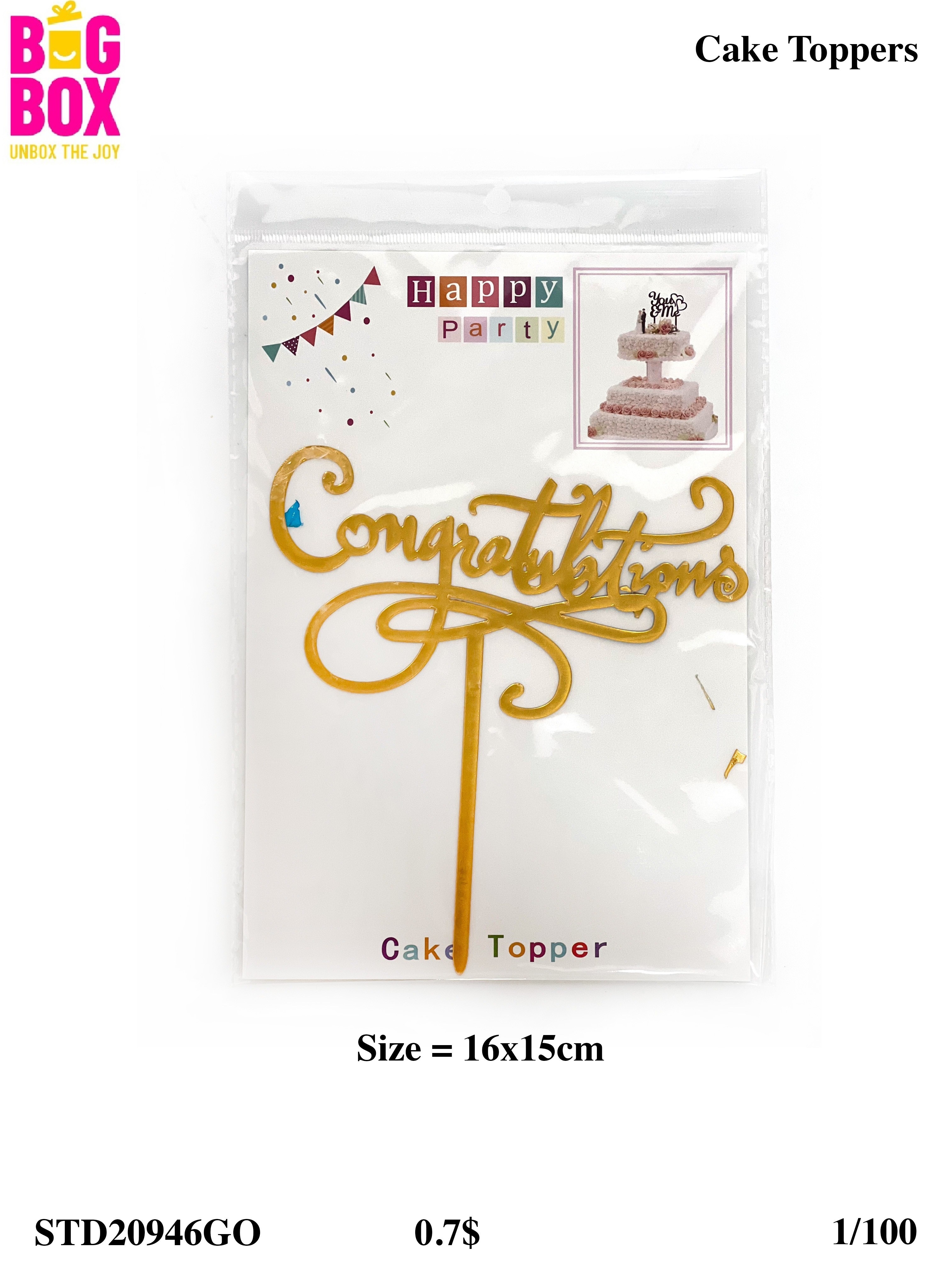 Cake Toppers & Cutters STD20946GO