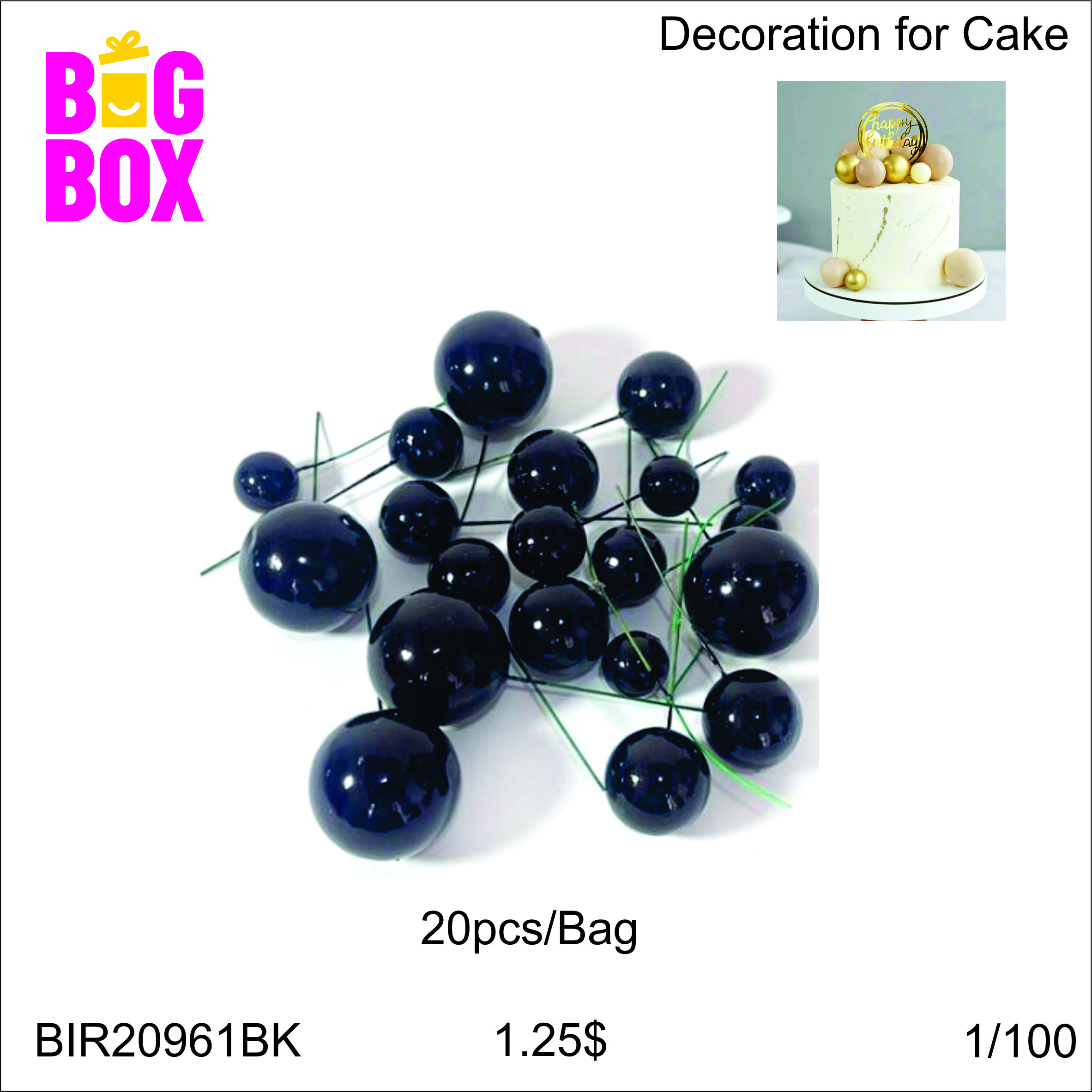 Cakes Decoration BIR20961BK