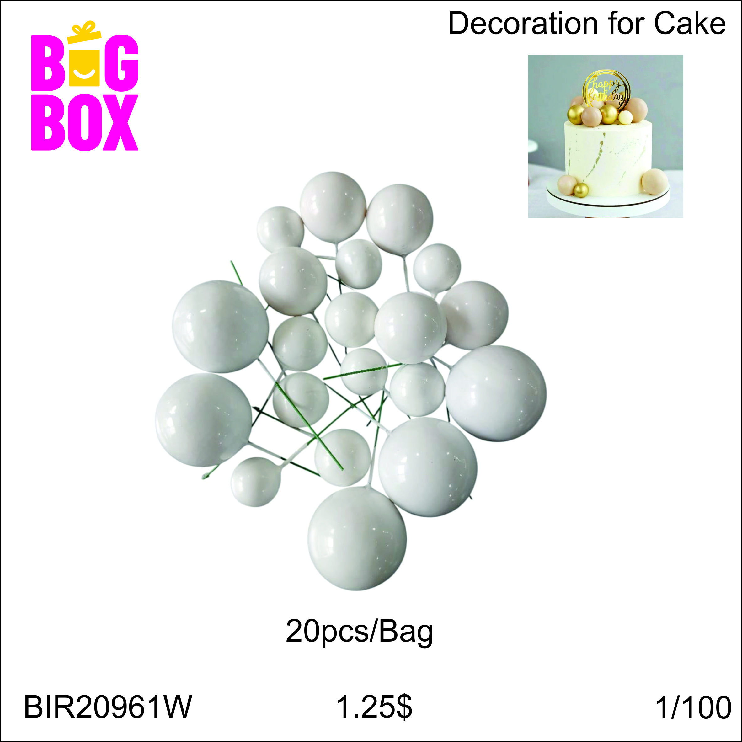 Cakes Decoration BIR20961W