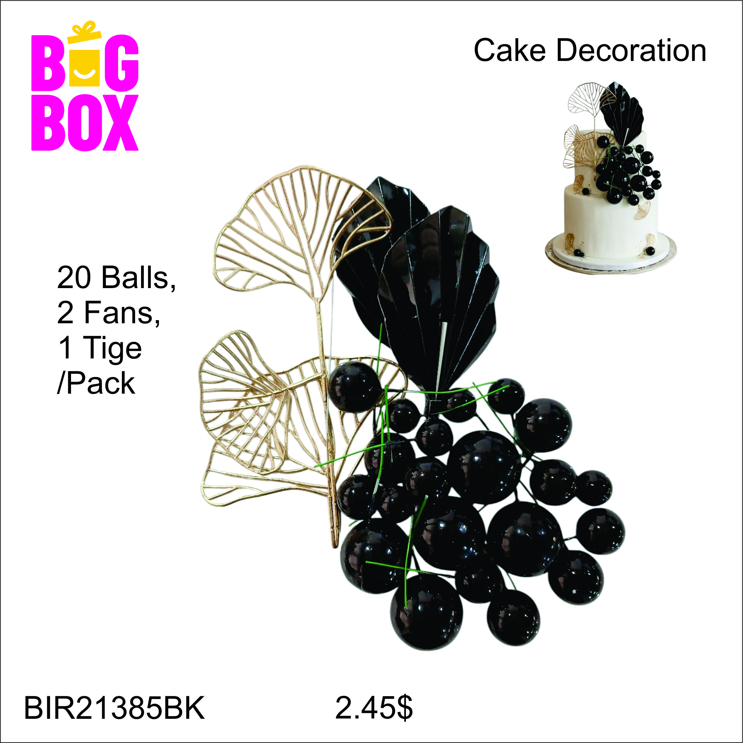 Cakes Decoration BIR21385BK