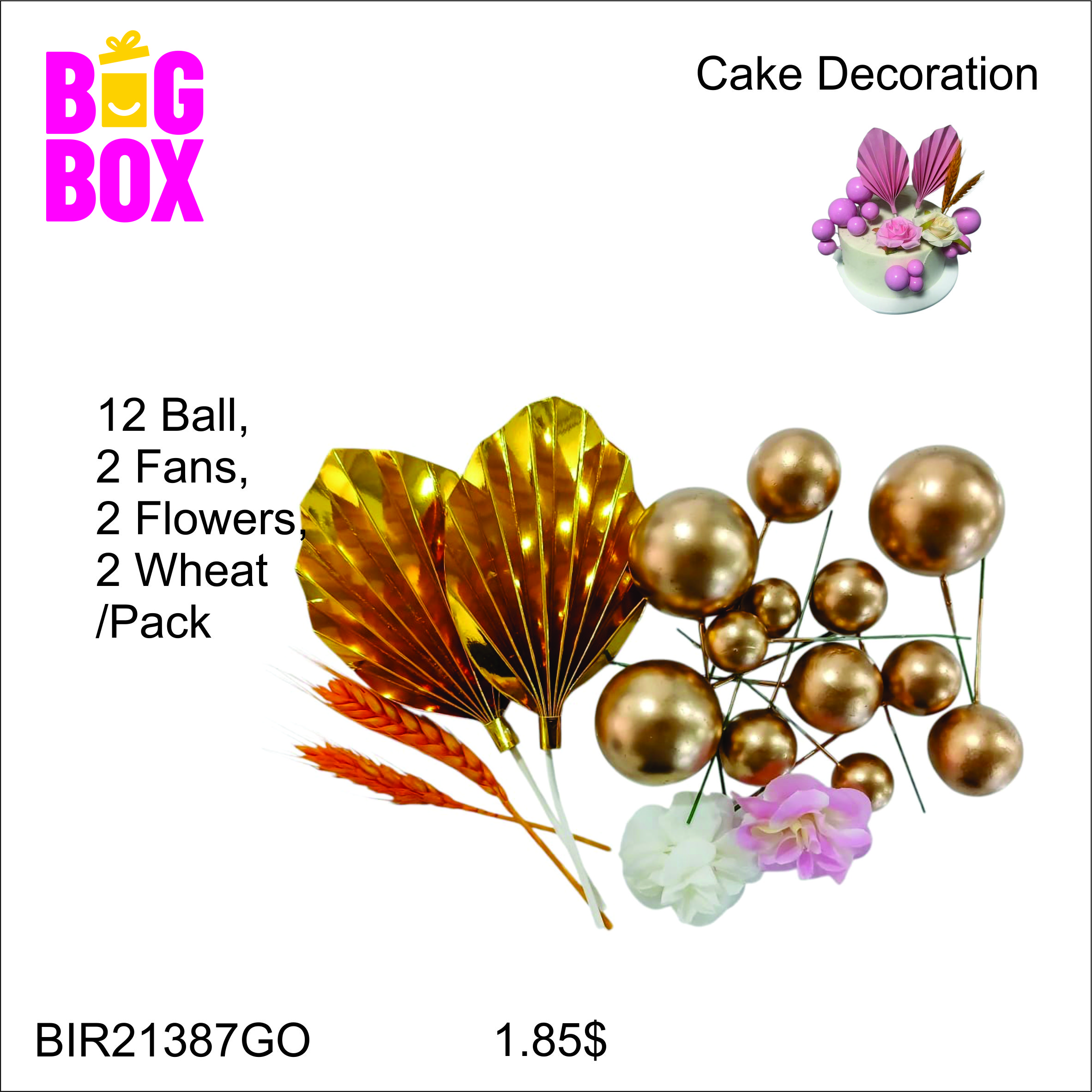 Cakes Decoration BIR21387GO
