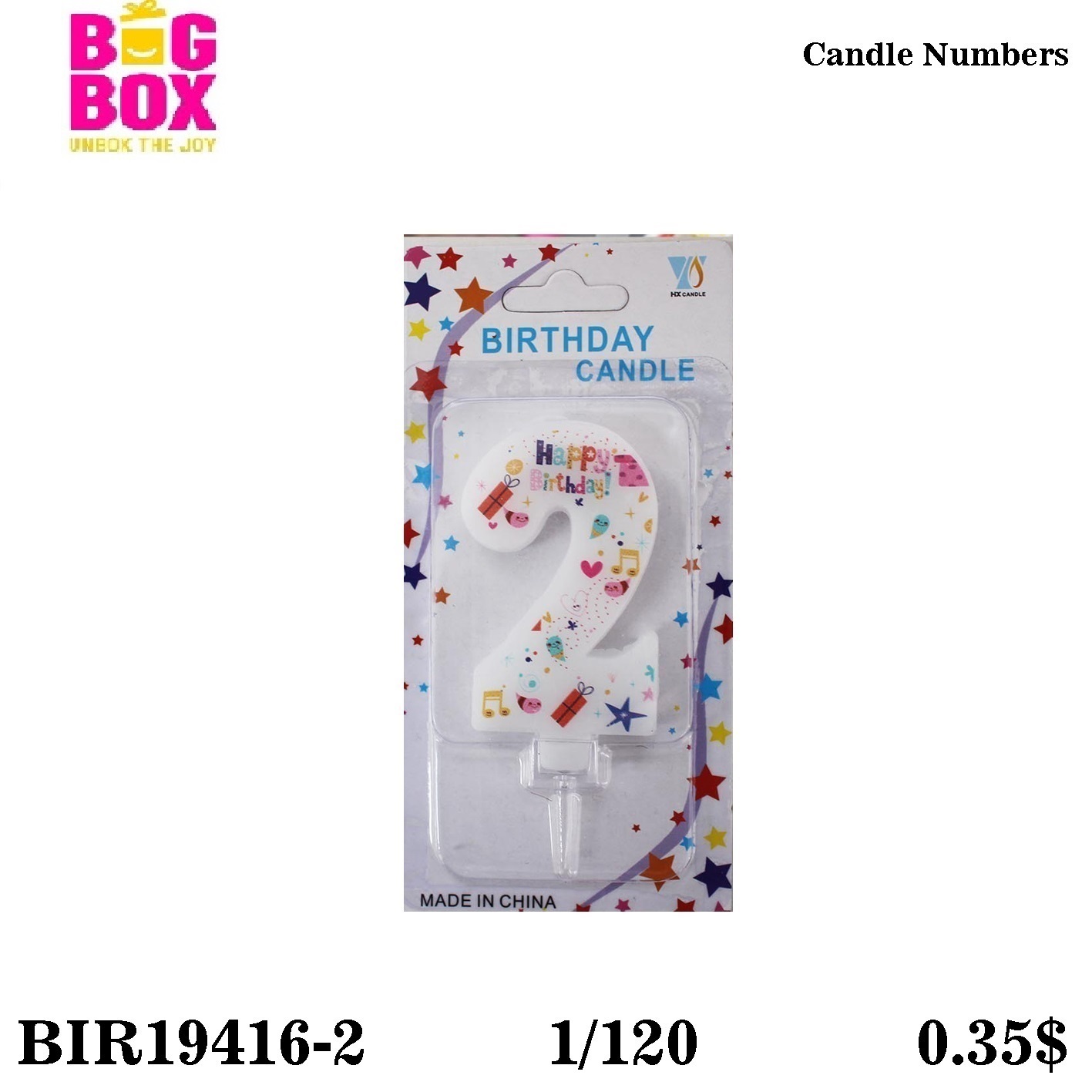 No. Candles BIR19416-2