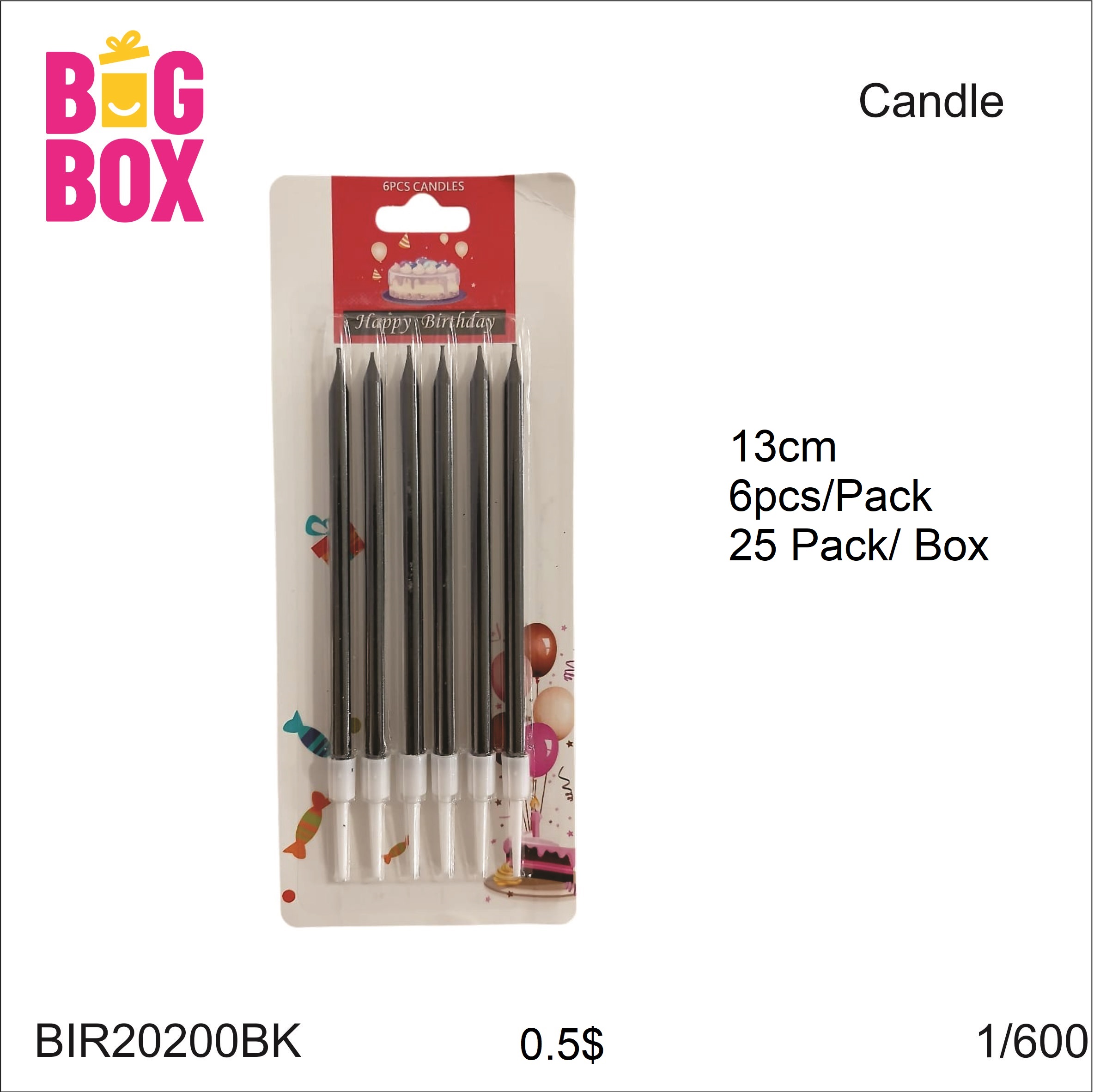 Stylish Magic Candles BIR20200BK