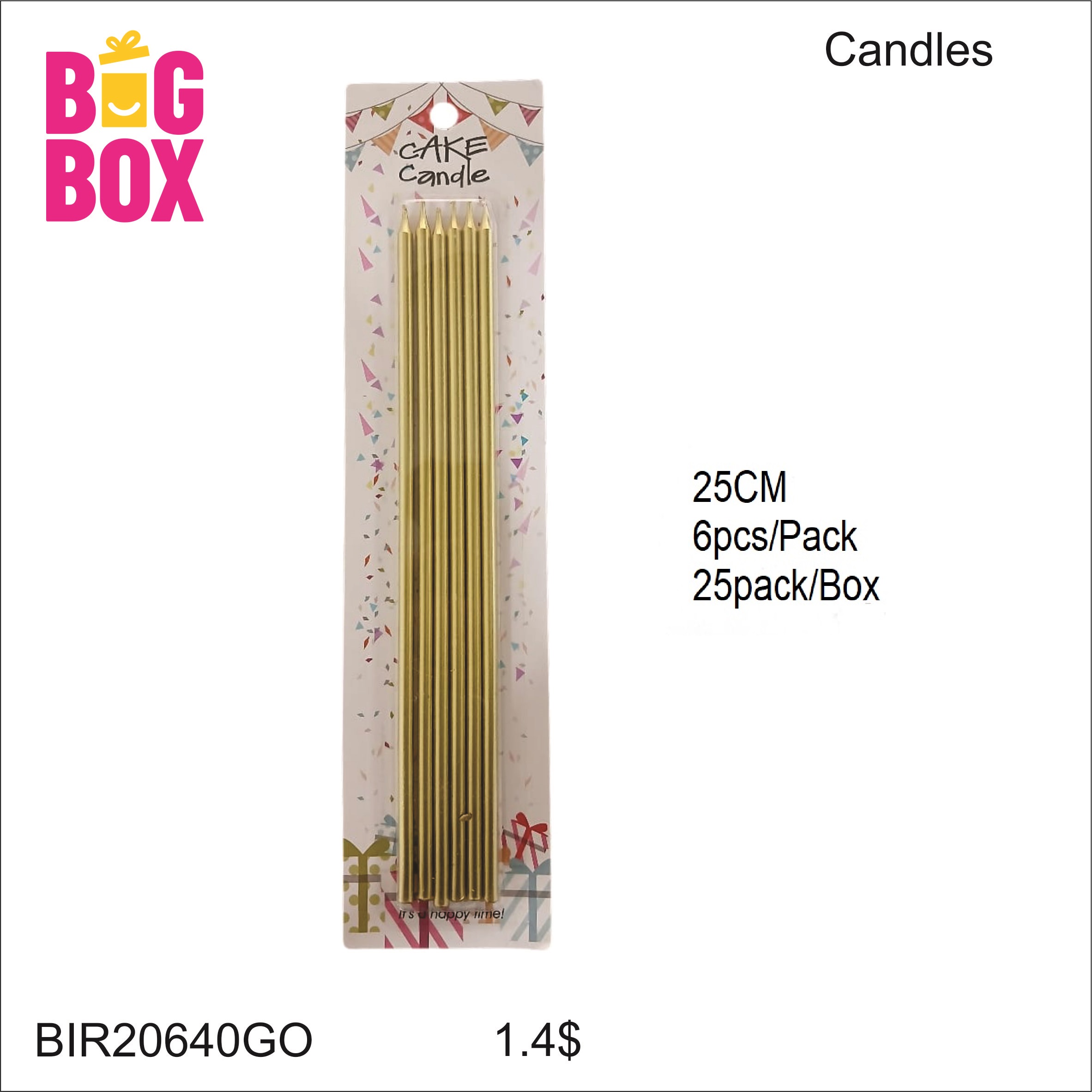 Stylish Magic Candles BIR20640GO