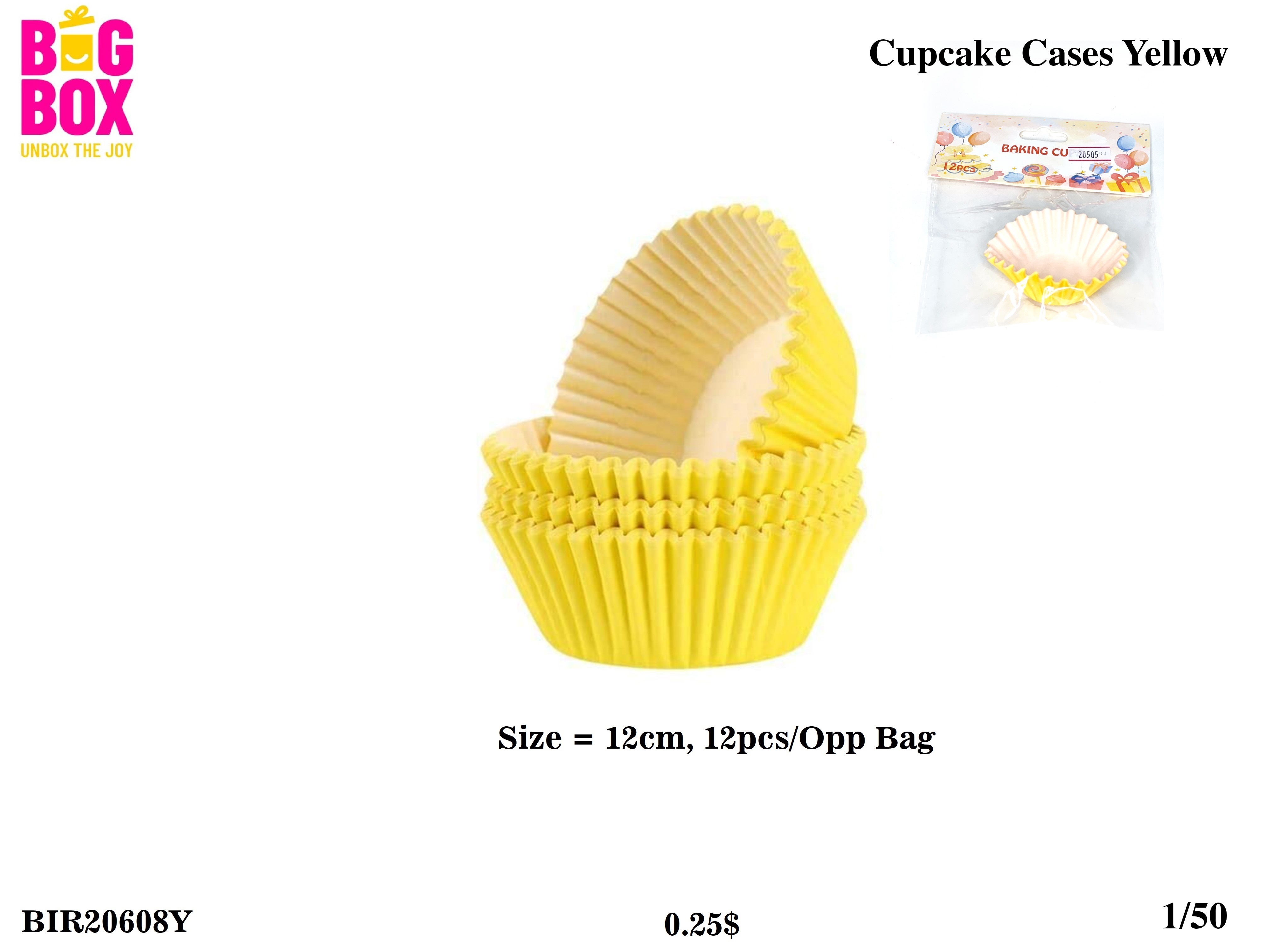 Cup-cake Cases BIR20608Y