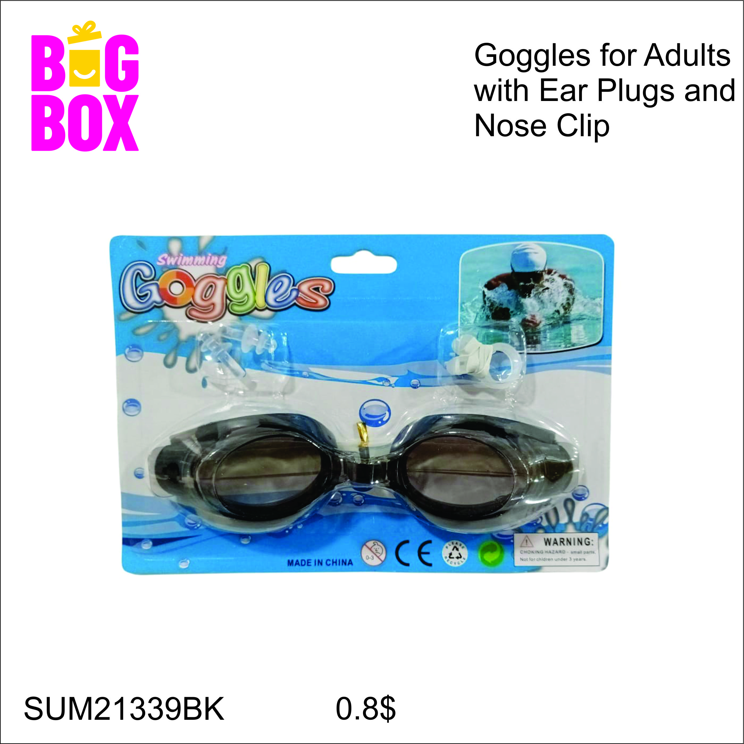 Goggles & Swimming Caps SUM21339BK