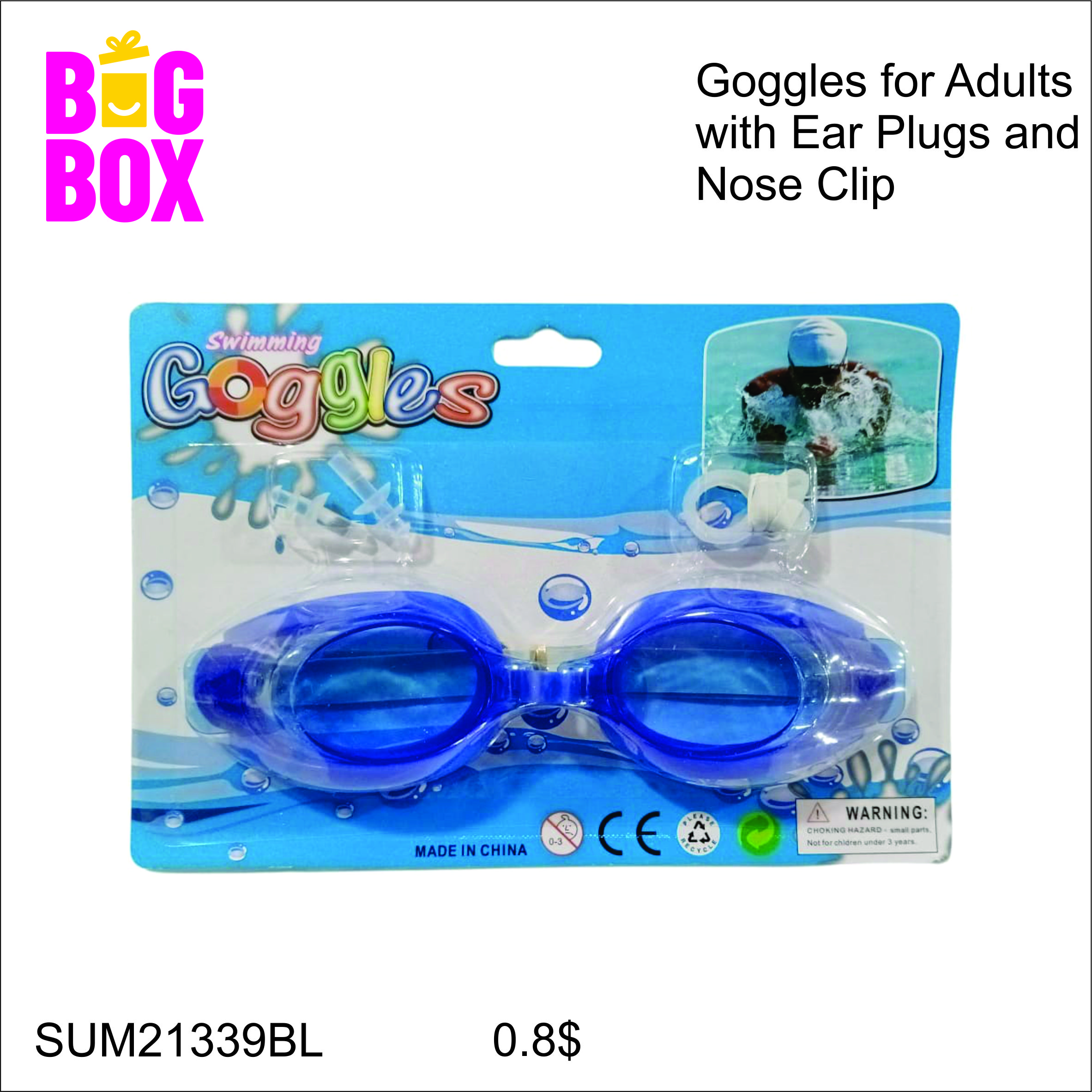 Goggles & Swimming Caps SUM21339BL