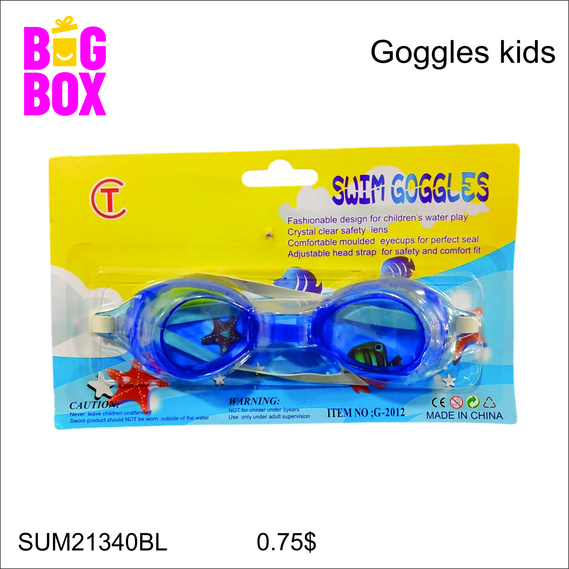 Goggles & Swimming Caps SUM21340BL