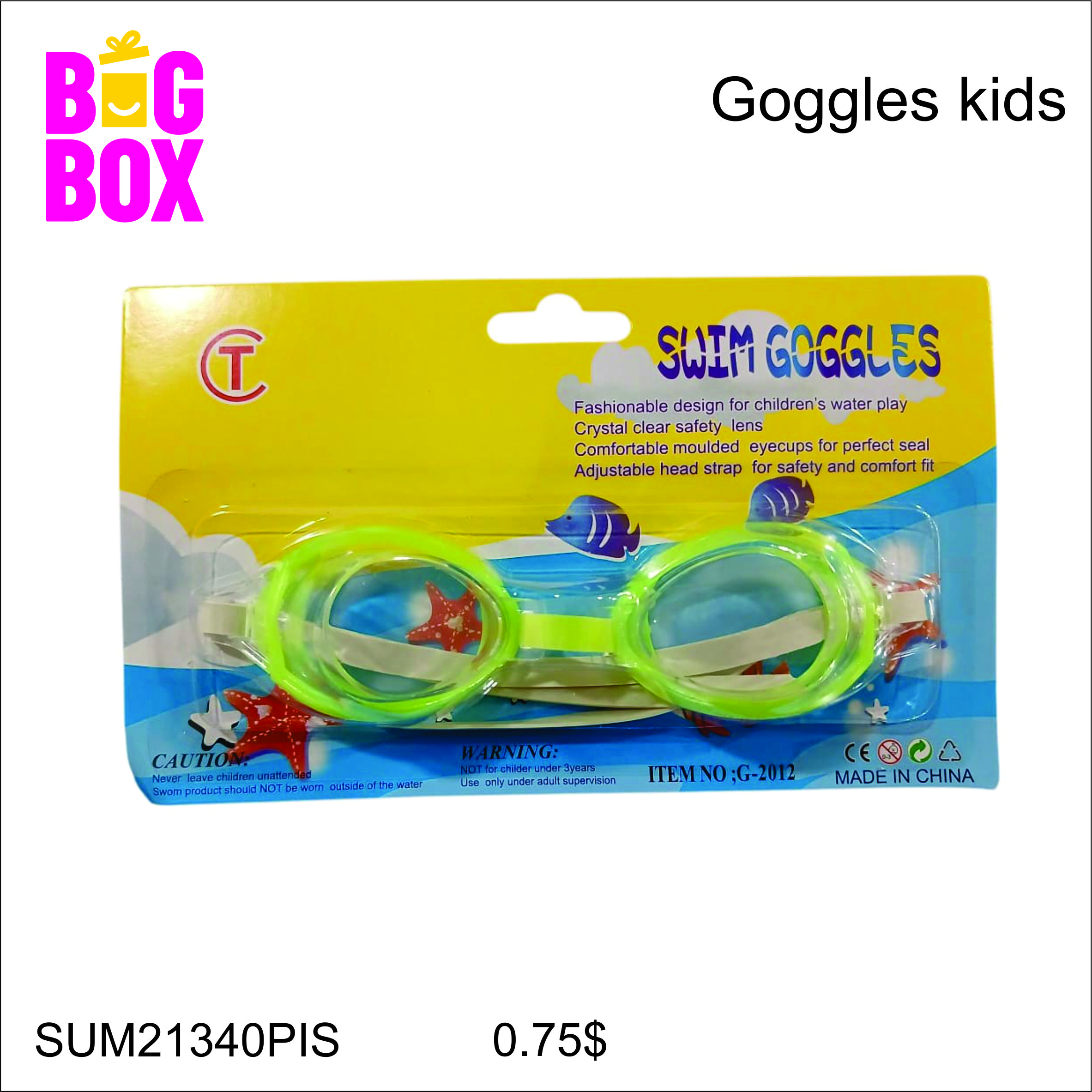Goggles & Swimming Caps SUM21340PIS