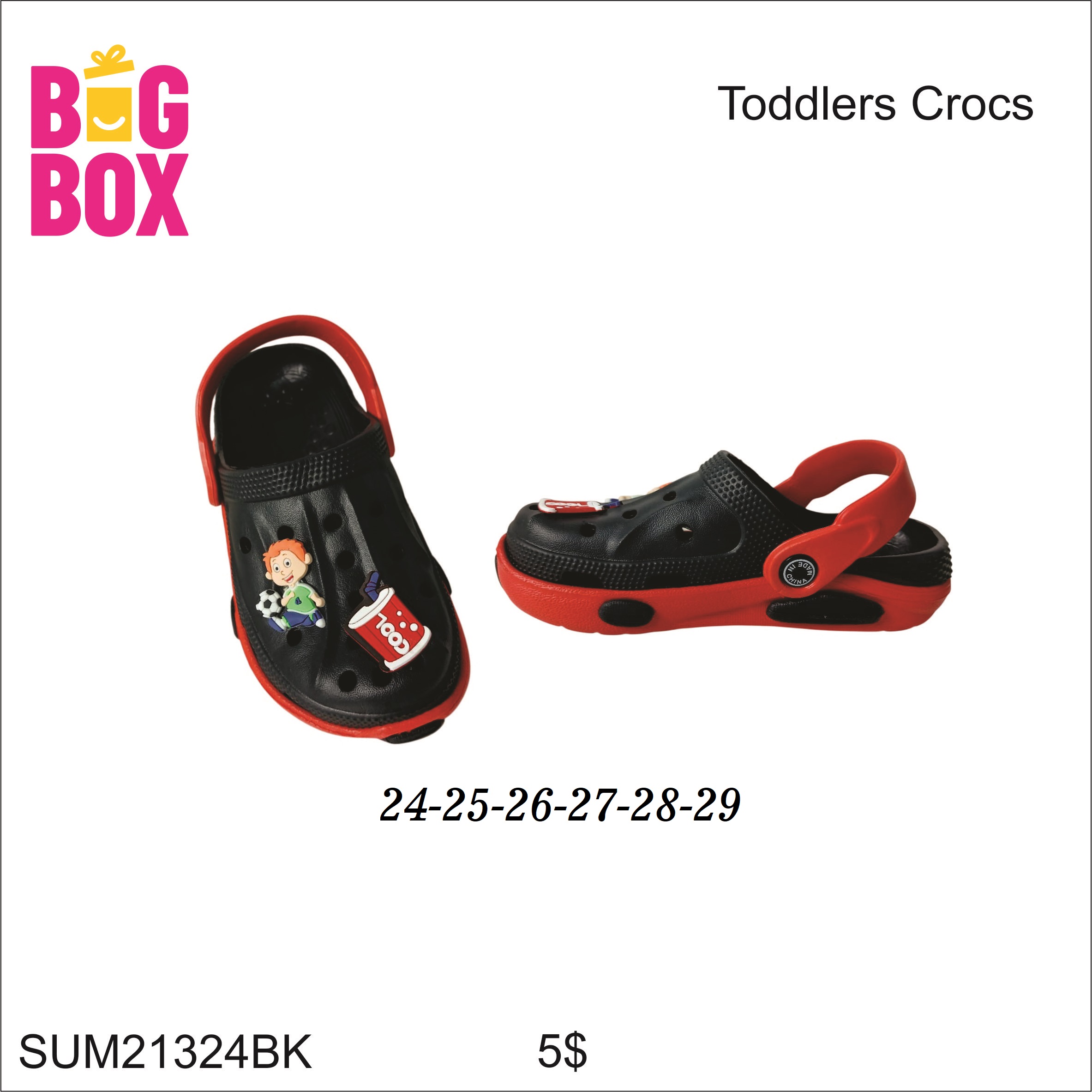 Kids Crocs & Slippers SUM21324BK