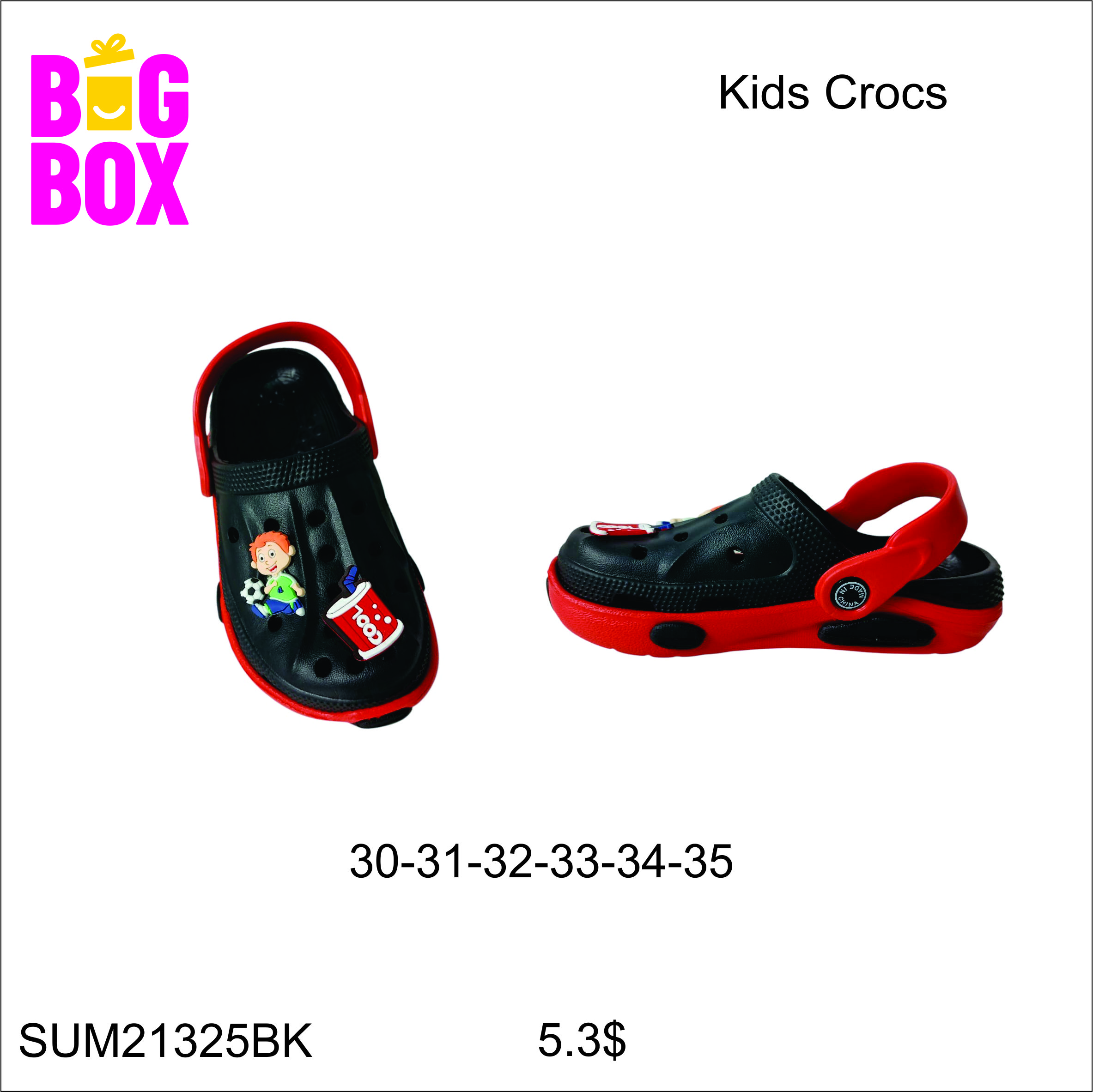 Kids Crocs & Slippers SUM21325BK