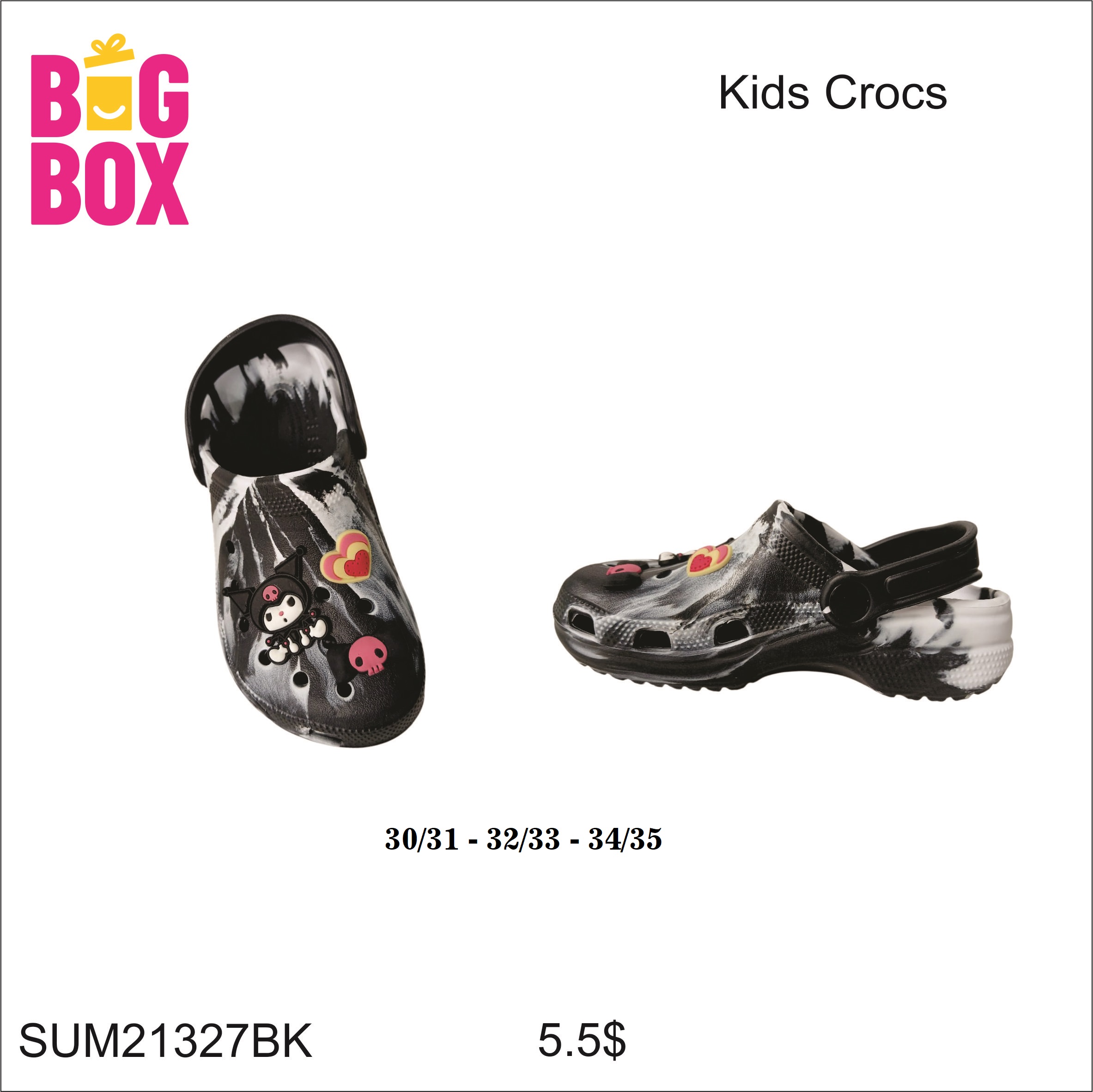 Kids Crocs & Slippers SUM21327BK