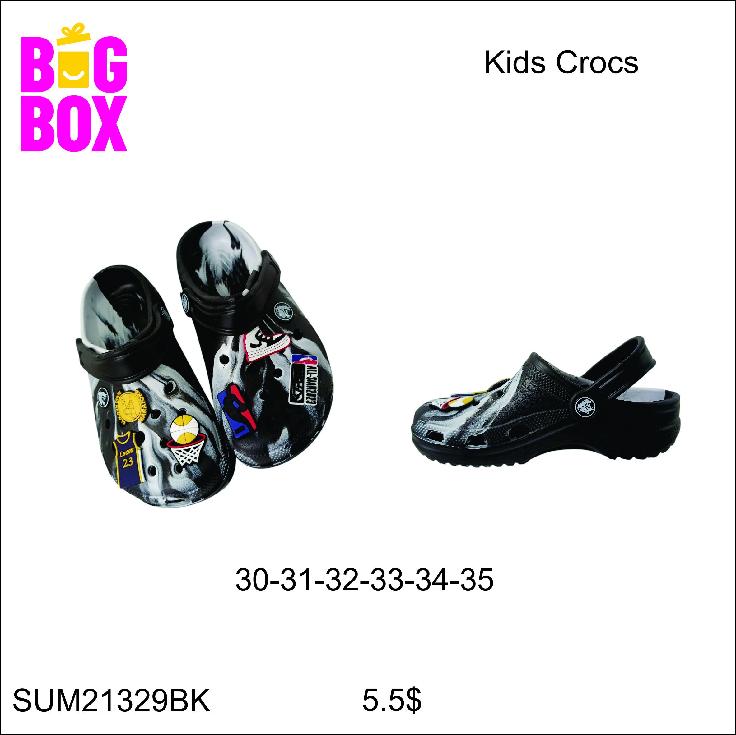 Kids Crocs & Slippers SUM21329BK