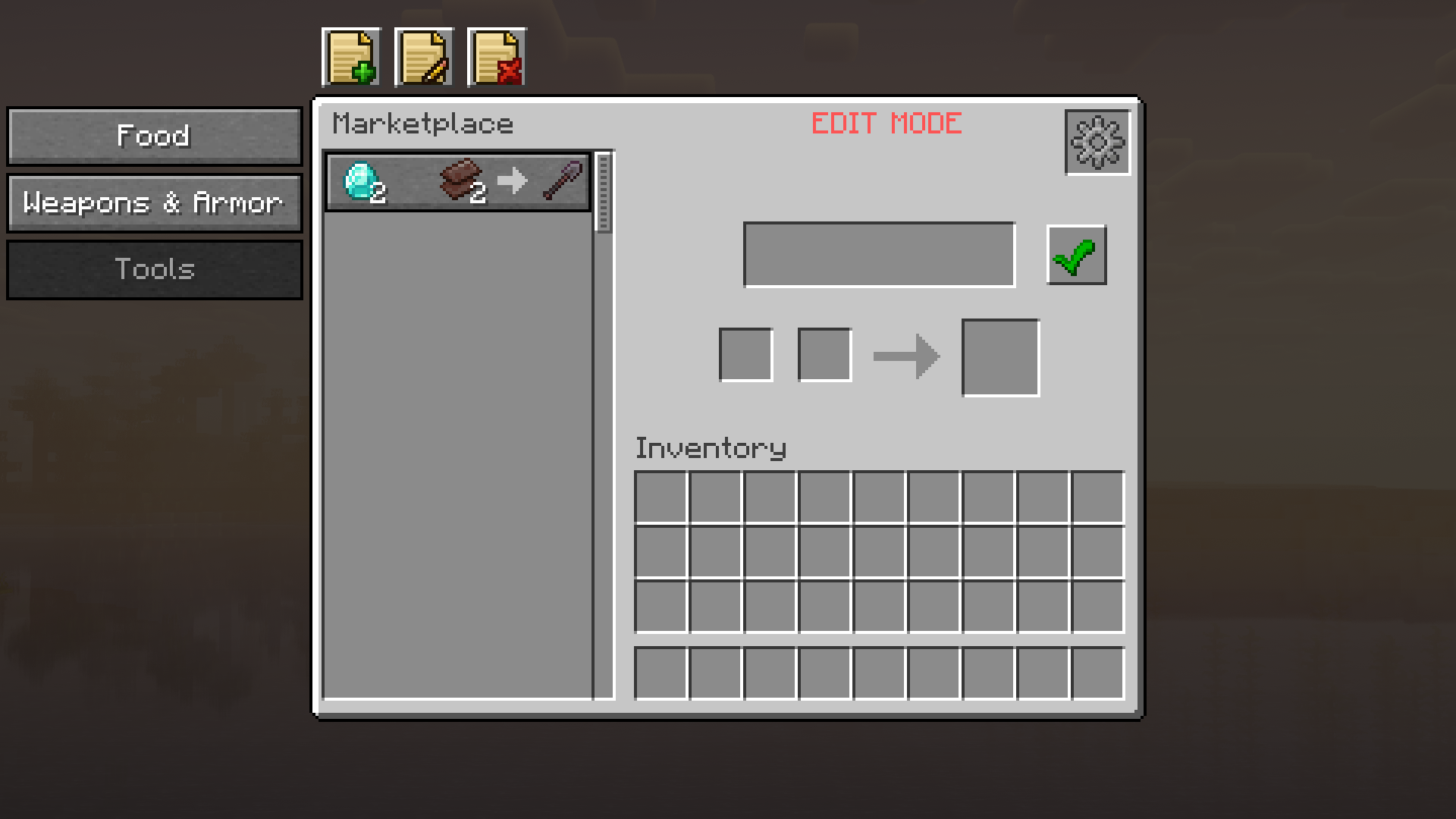 Marketplace In-Game Edit Mode