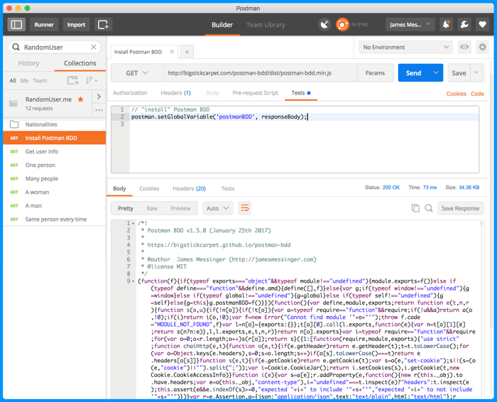 Postman BDD Installation