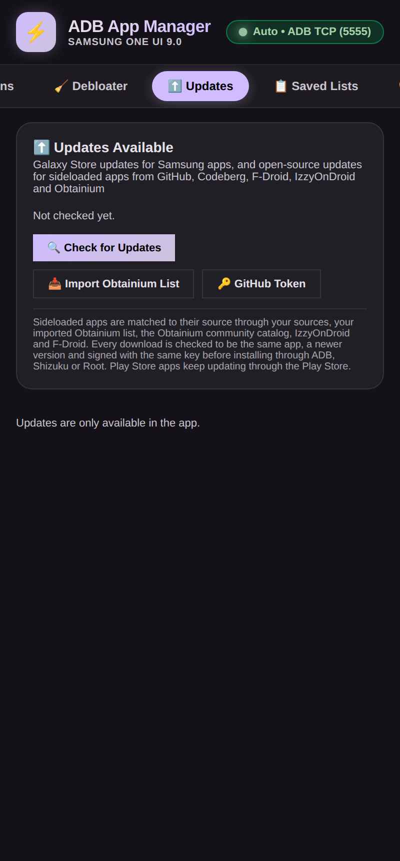 Updates