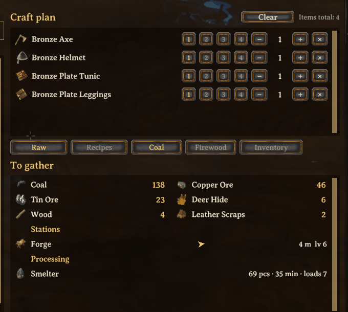 The plan and the totals