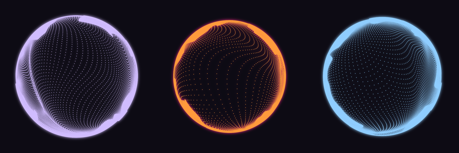 The orb in three colours