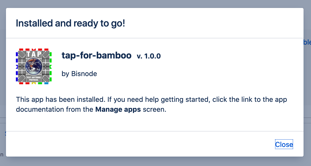 Bamboo installation screenshot