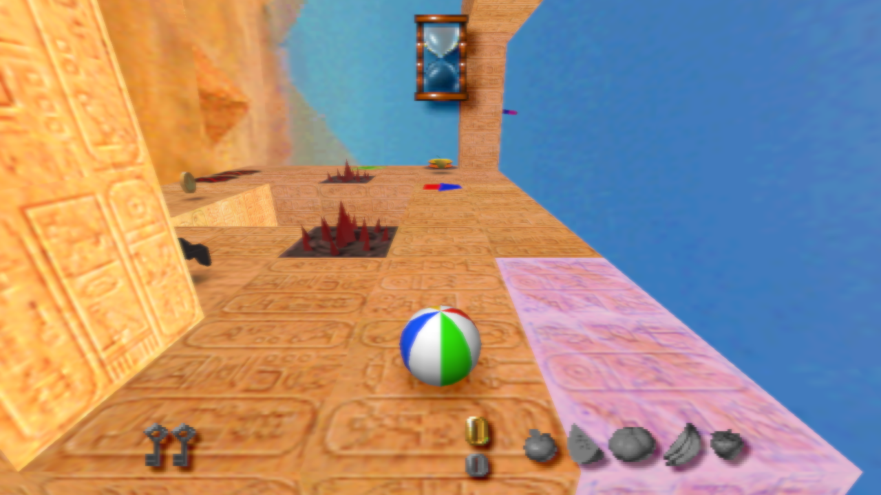 The same level played in the game