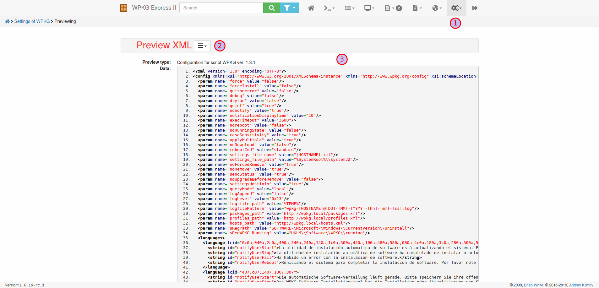 wpkg configuration