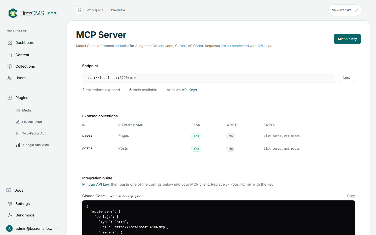 The MCP page