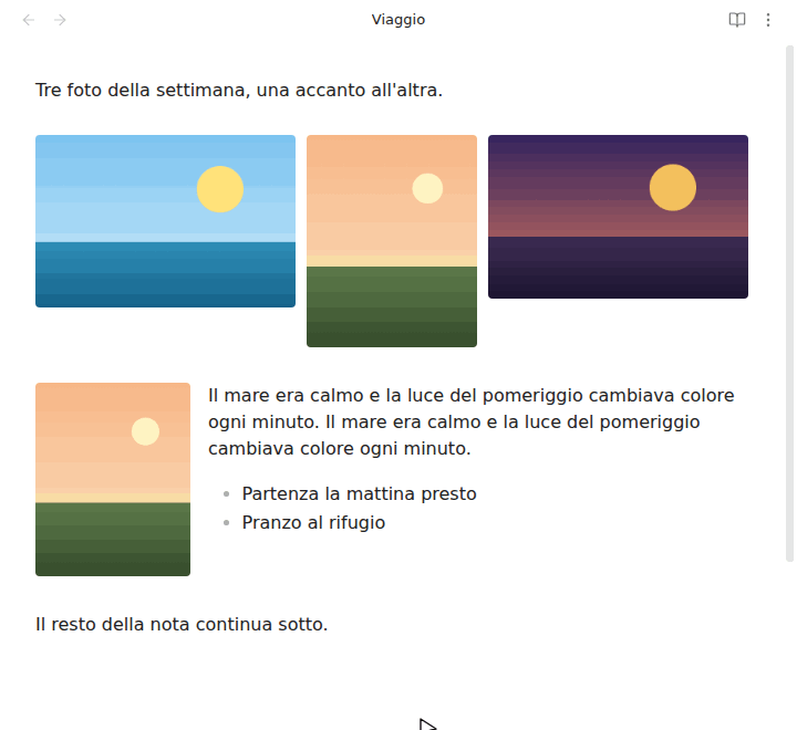 An image row and a wrap in Live Preview