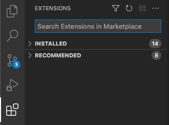 Click the Extention panel