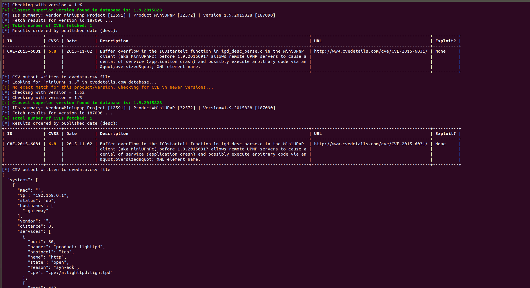 image olger report vulnerabilities CVE