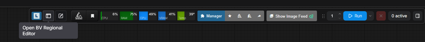 Open editor toolbar action