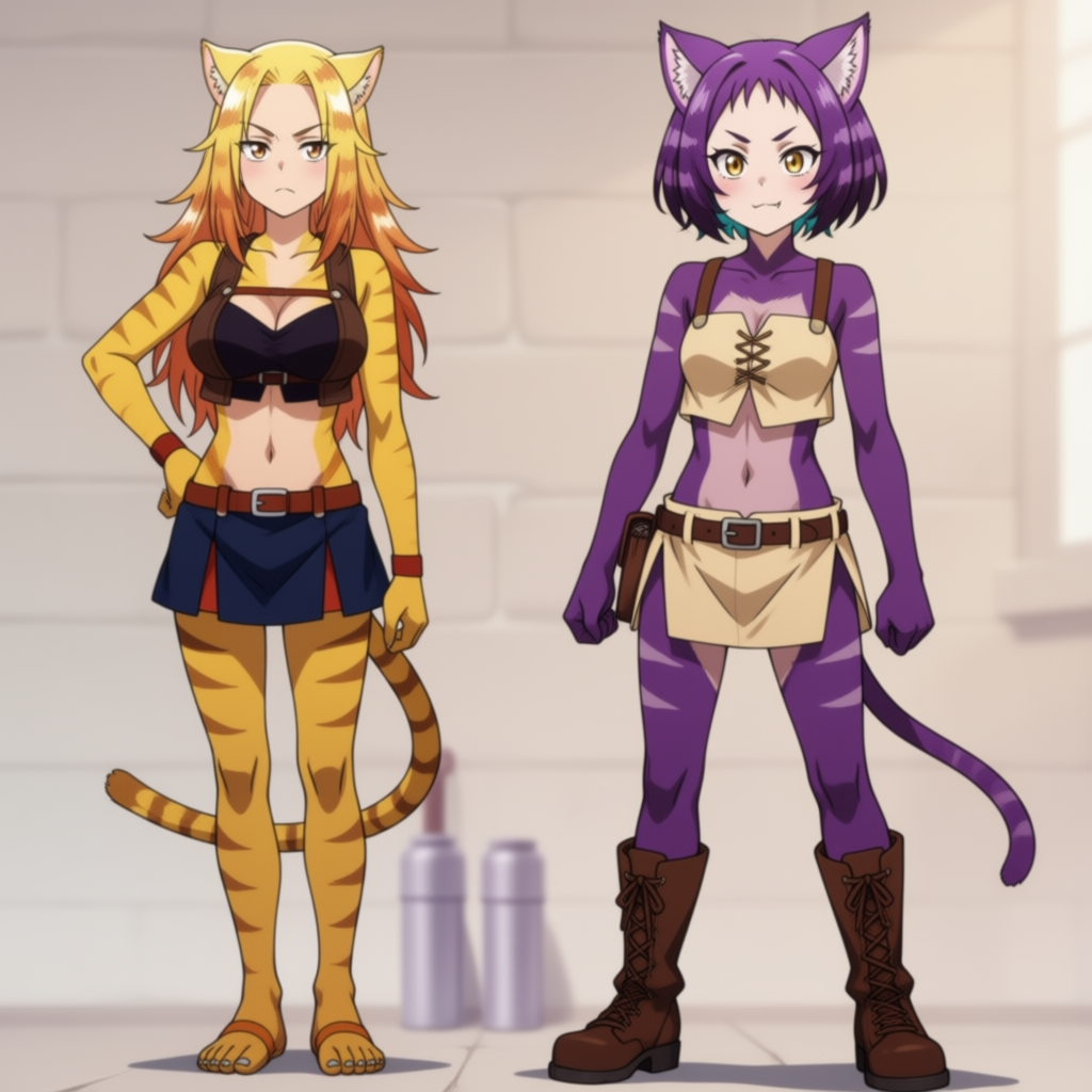 Two independently hooked Anima character LoRAs