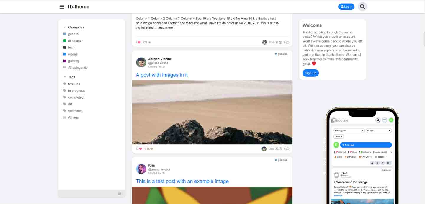 GitHub - Blacosm/fb-theme