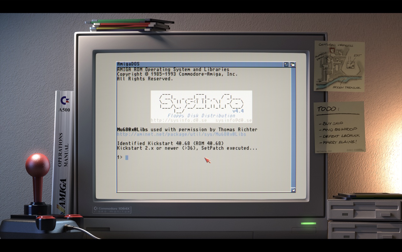 CRT shader with monitor bezel
