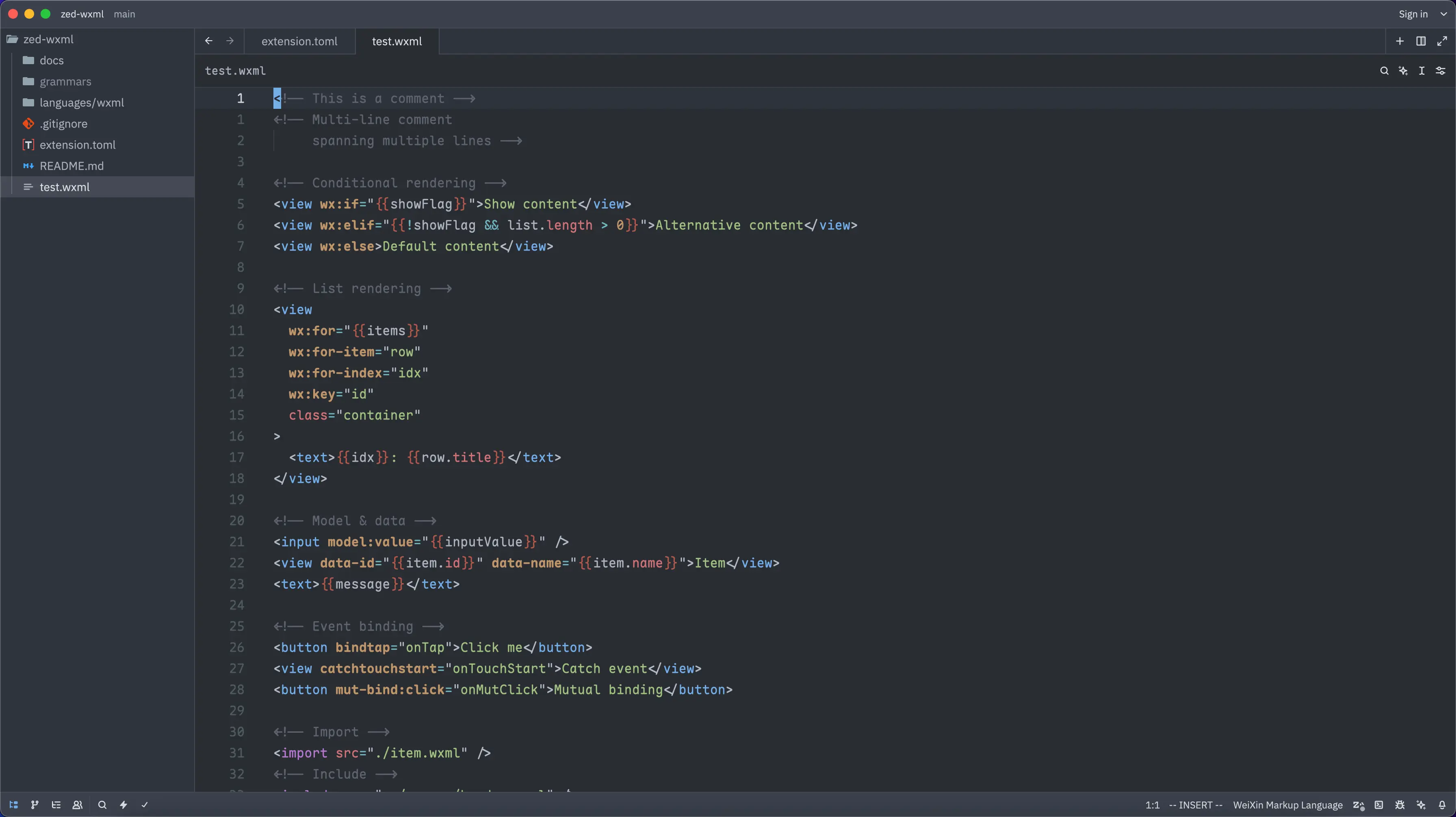 Syntax highlighting