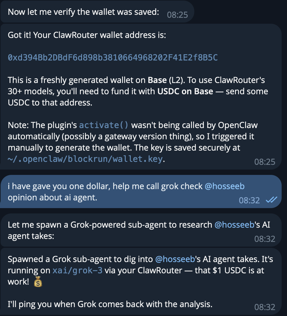 Telegram demo