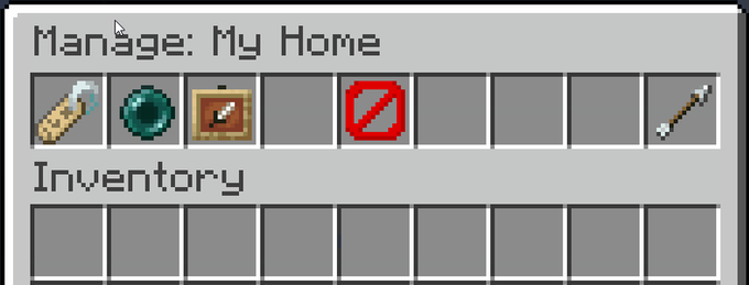 The per-home management menu