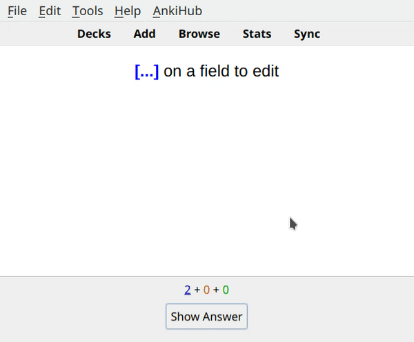 edit field during review anki add-on example gif
