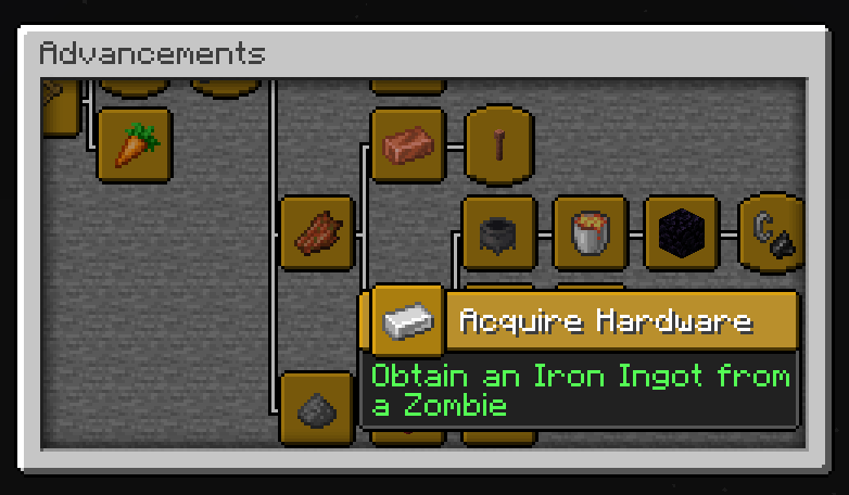 Iron Ingot Advancement