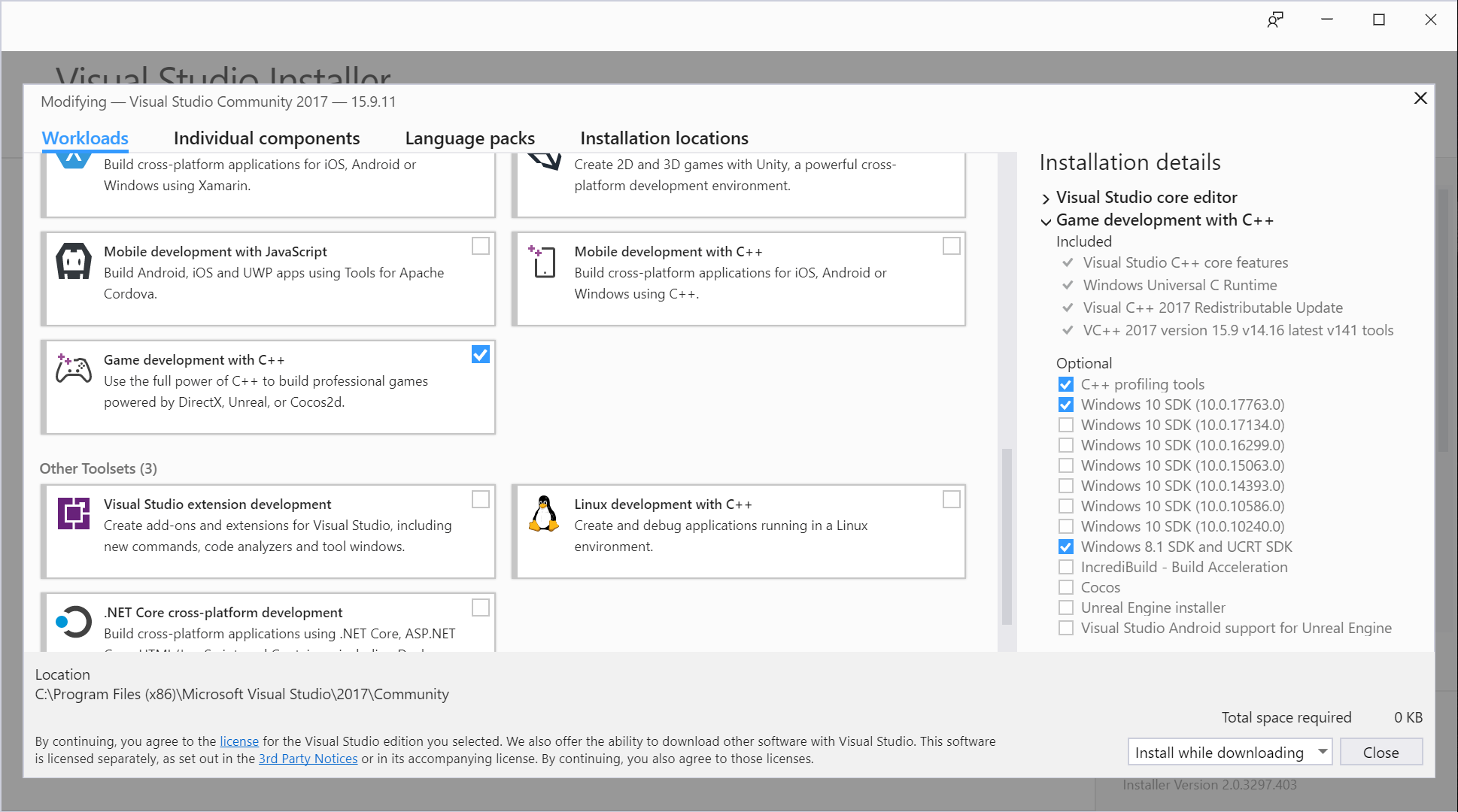 Visual Studio configuration