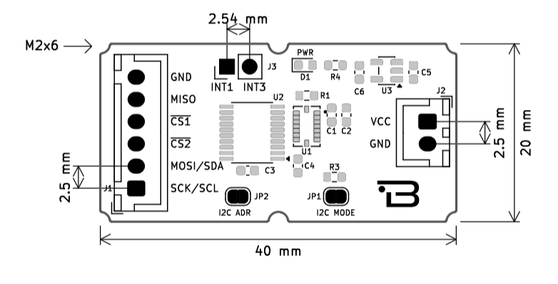Boardoza BMI088 6-Axis IMU Breakout Board, from the project README